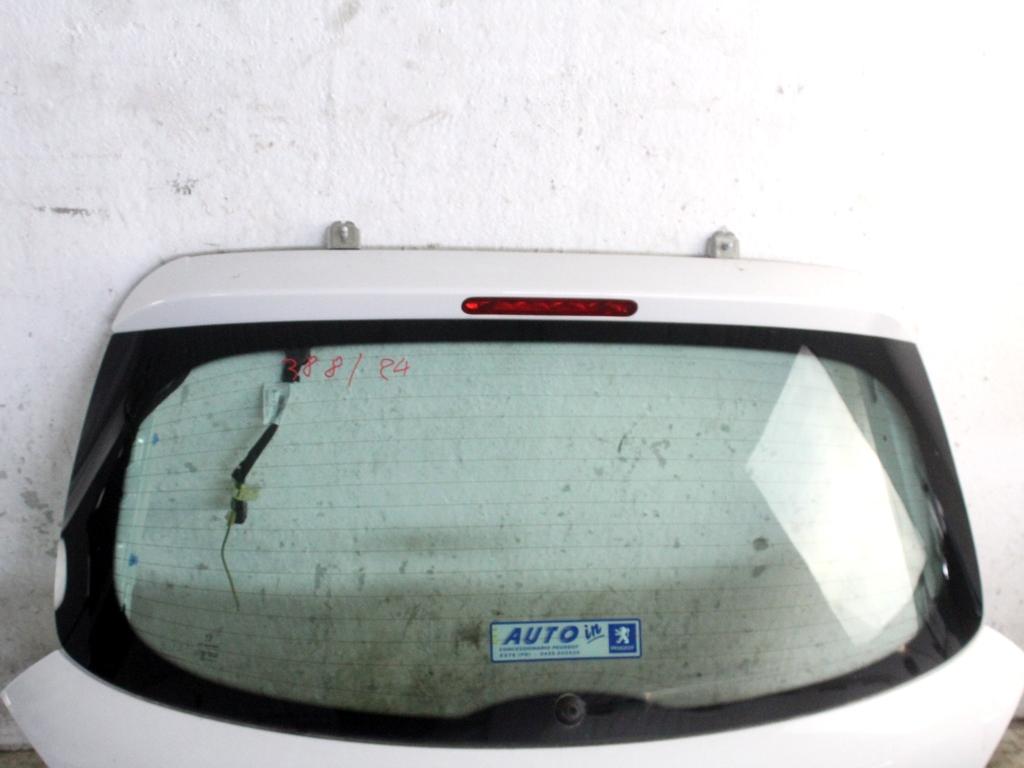 8701CS PORTELLONE COFANO POSTERIORE BAULE PEUGEOT 207 1.4 B 54KW 5M 5P (2012) RICAMBIO USATO CON LUNOTTO TERMICO