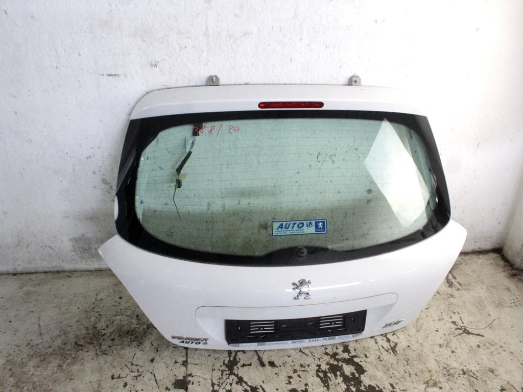 8701CS PORTELLONE COFANO POSTERIORE BAULE PEUGEOT 207 1.4 B 54KW 5M 5P (2012) RICAMBIO USATO CON LUNOTTO TERMICO