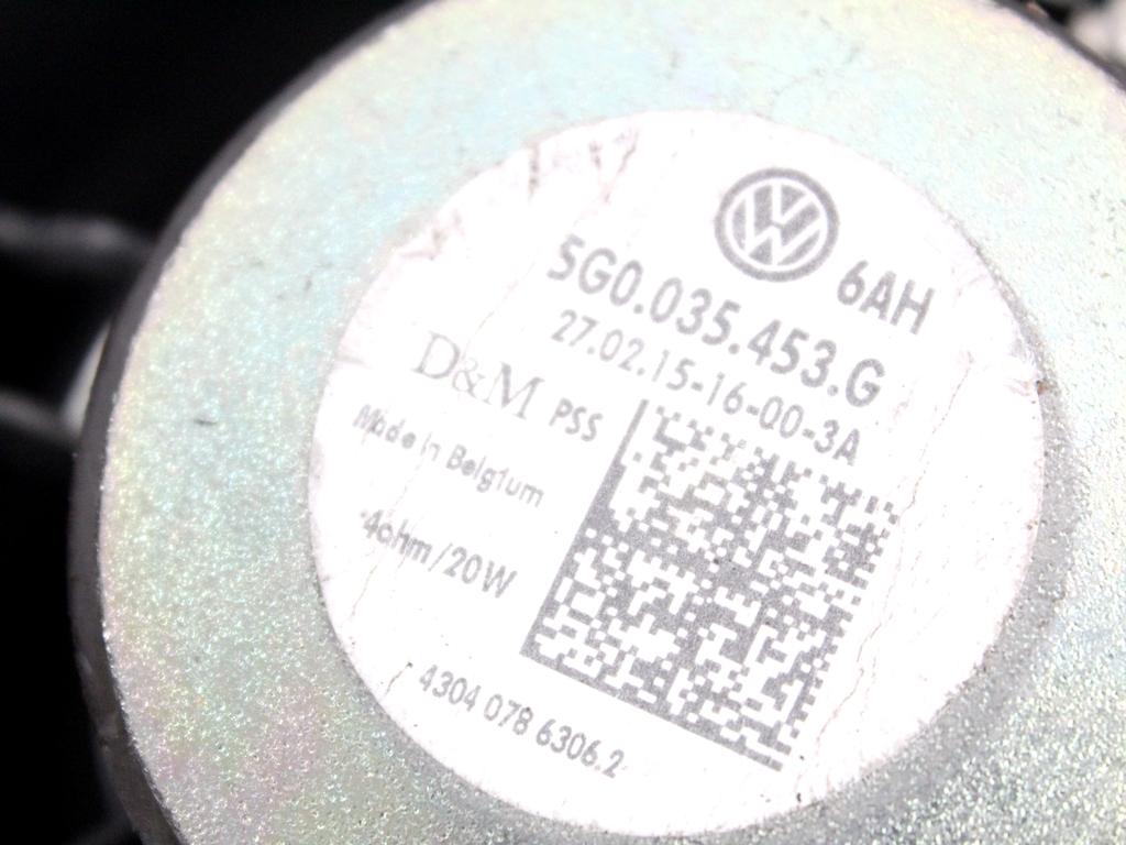 5G0035453G CASSA ALTOPARLANTE PORTA VOLKSWAGEN GOLF 7 1.4 M 81KW 6M 5P (2015) RICAMBIO USATO 