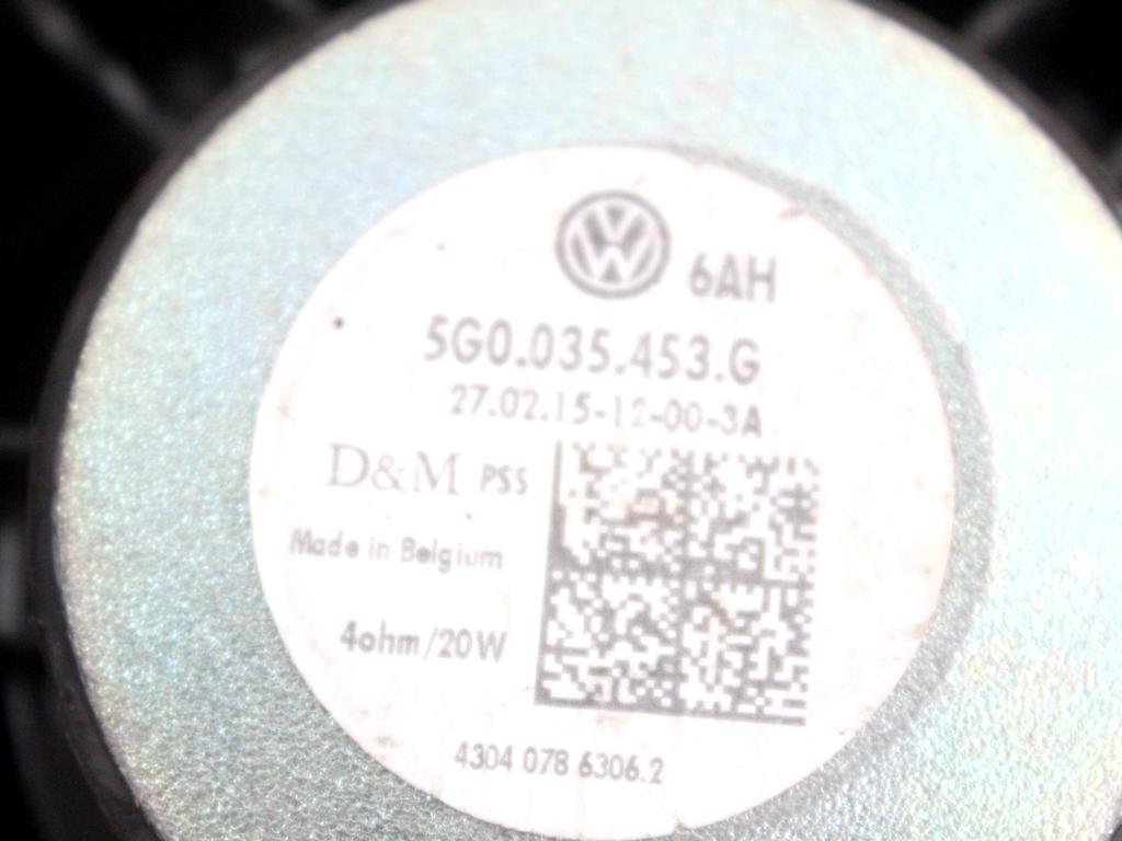 5G0035453G CASSA ALTOPARLANTE PORTA VOLKSWAGEN GOLF 7 1.4 M 81KW 6M 5P (2015) RICAMBIO USATO 
