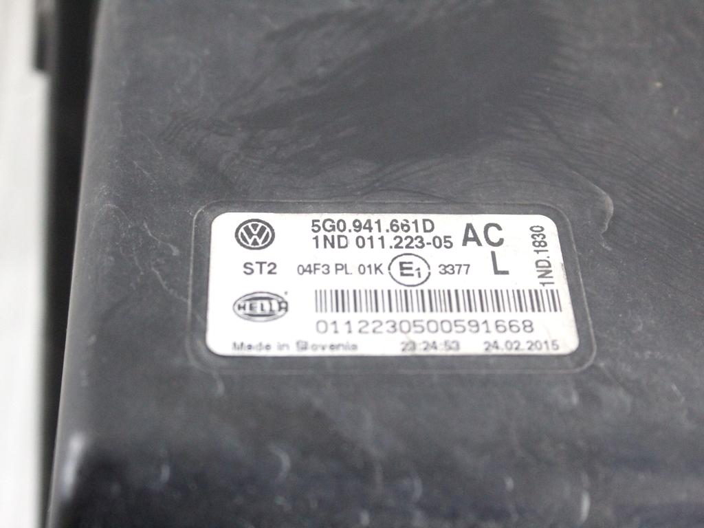 5G0941661D FARO FANALE PROIETTORE FENDINEBBIA ANTERIORE SINISTRO VOLKSWAGEN GOLF 7 1.4 M 81KW 6M 5P (2015) RICAMBIO USATO