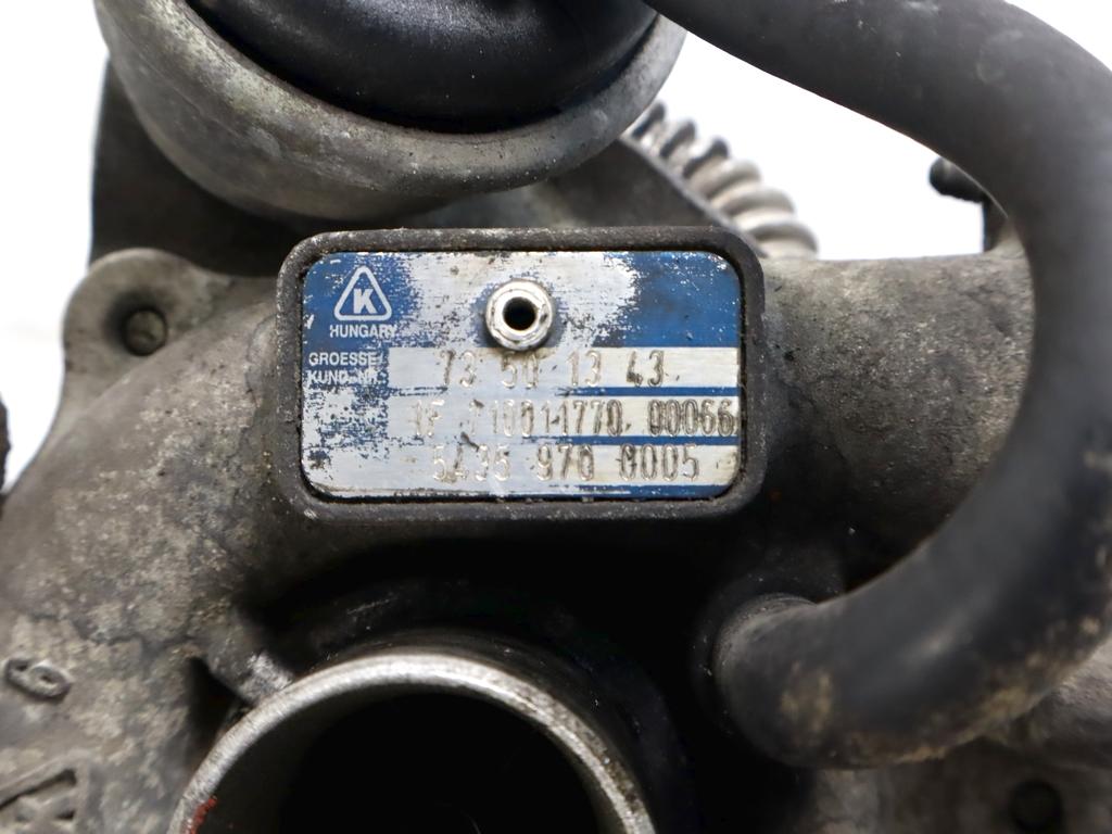 73501343 TURBINA TURBOCOMPRESSORE FIAT GRANDE PUNTO 1.3 D 55KW 5M 5P (2010) RICAMBIO USATO