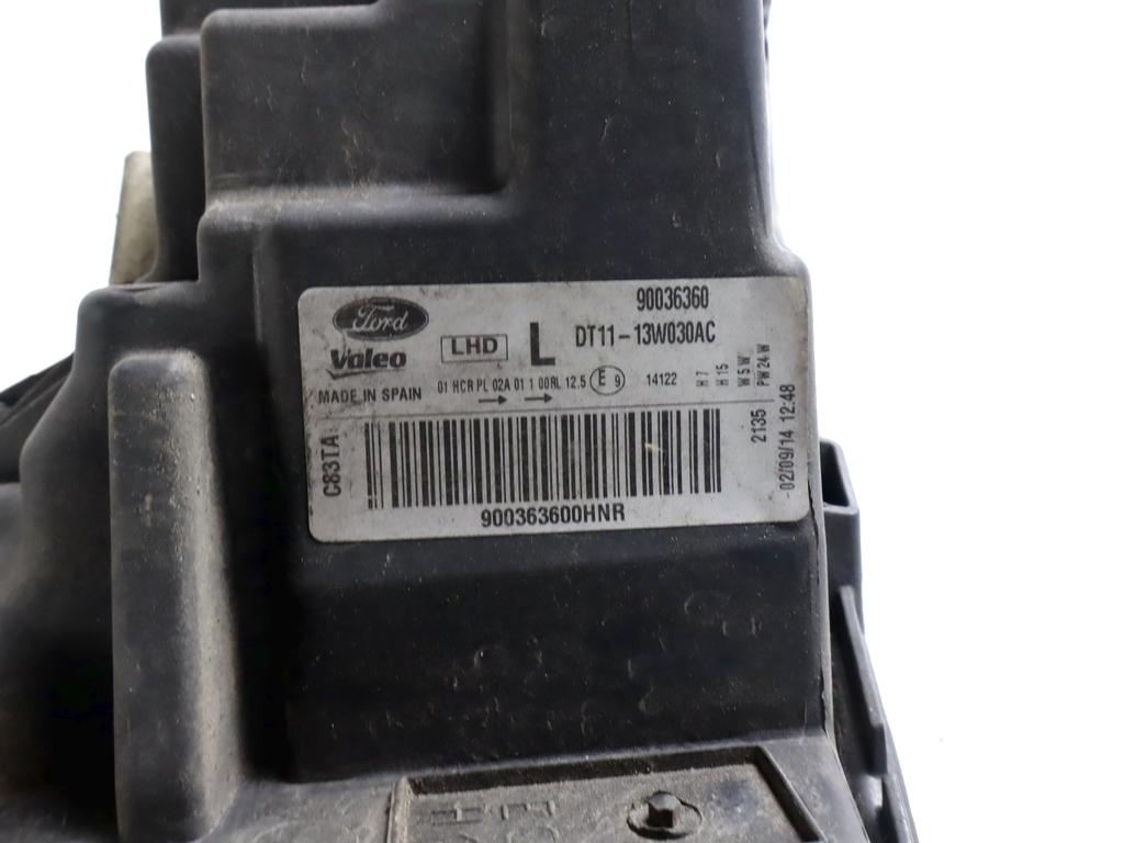 DT11-13W030-AC FARO FANALE ANTERIORE SINISTRO FORD TRANSIT CONNECT 1.6 D 70KW 5M 2P (2015) RICAMBIO USATO 