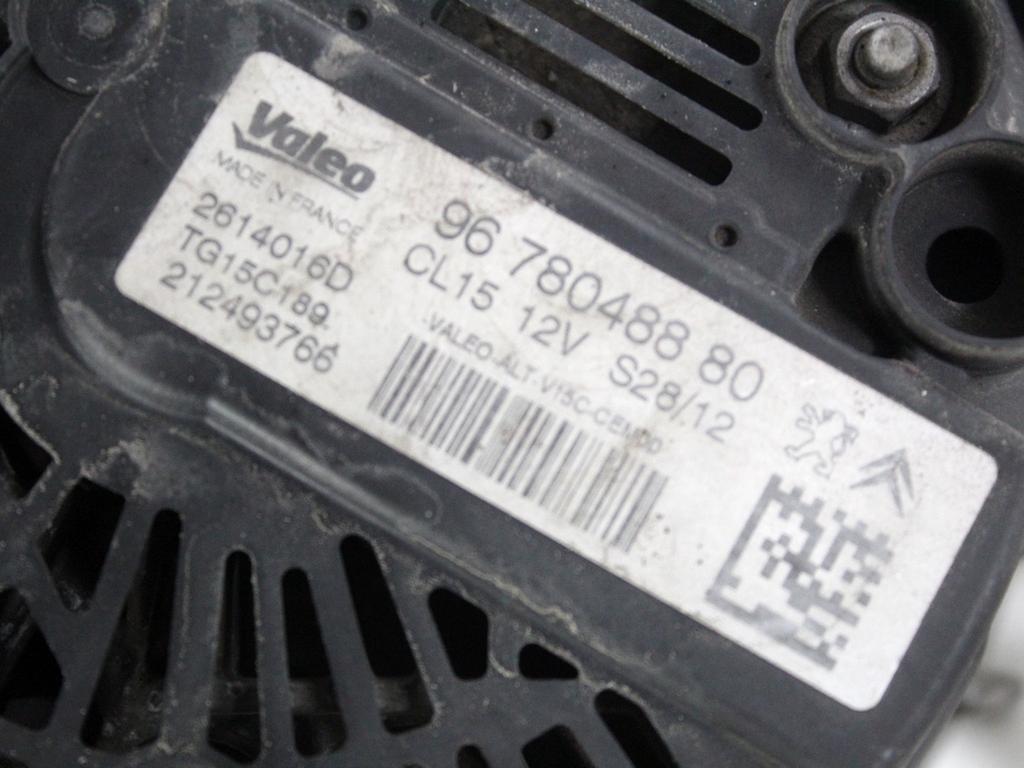 9678048880 ALTERNATORE PEUGEOT 208 1.4 D 50KW 5M 5P (2012) RICAMBIO USATO