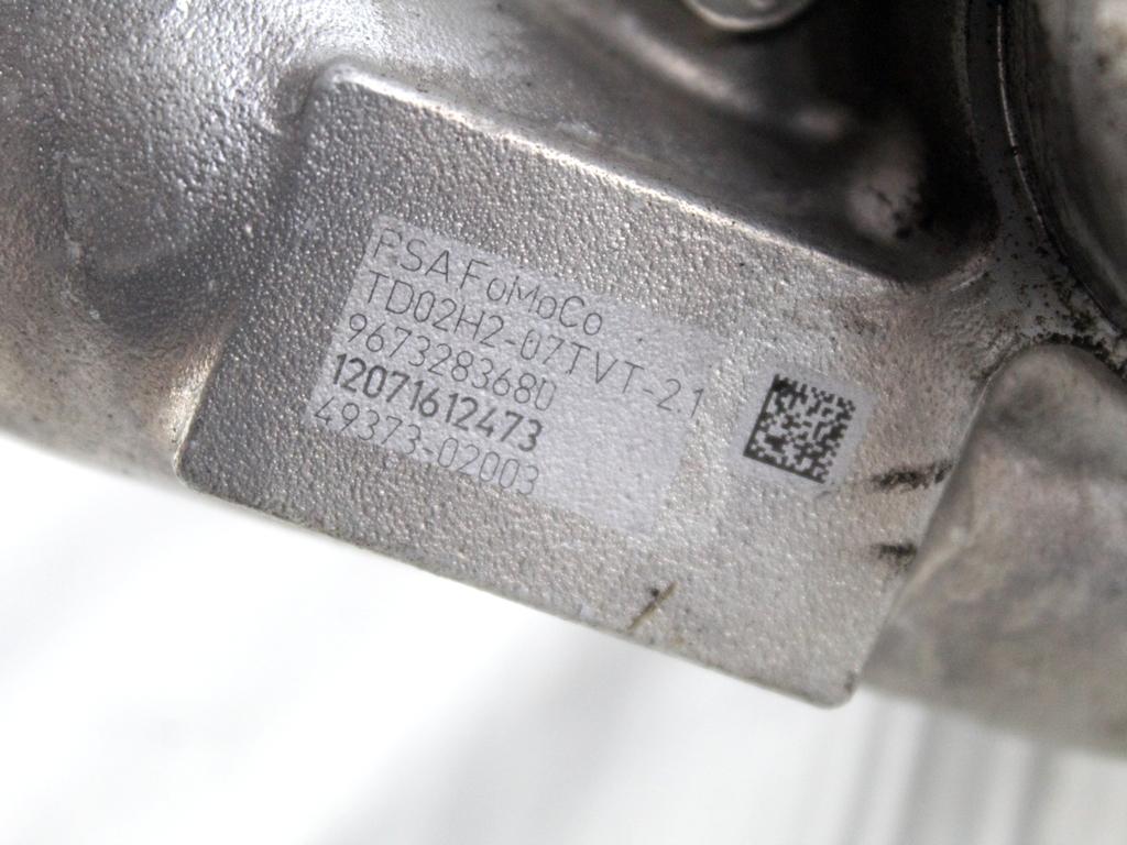 9673283680 TURBINA TURBOCOMPRESSORE PEUGEOT 208 1.4 D 50KW 5M 5P (2012) RICAMBIO USATO