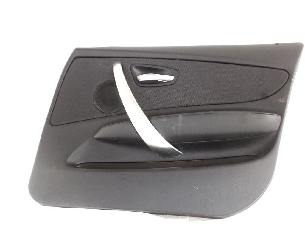 51417224346 PANNELLO INTERNO PORTA ANTERIORE DESTRA IN PELLE BMW SERIE 1 120D E87 2.0 D 130KW 6M 5P (2011) RICAMBIO USATO