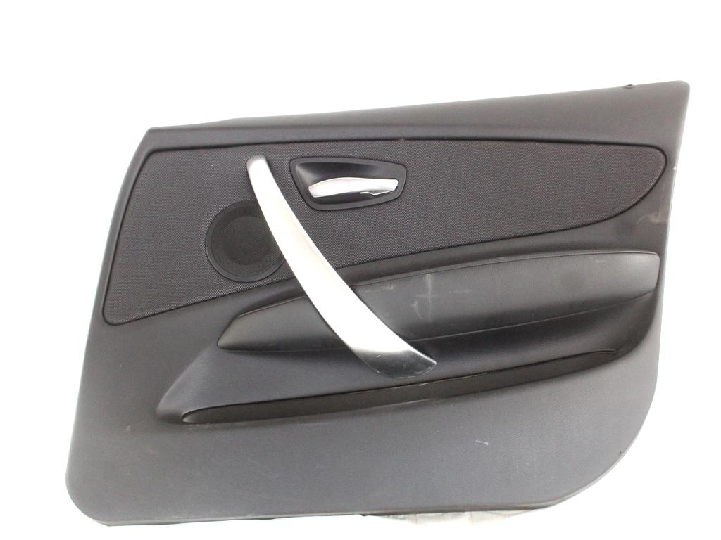 51417224346 PANNELLO INTERNO PORTA ANTERIORE DESTRA IN PELLE BMW SERIE 1 120D E87 2.0 D 130KW 6M 5P (2011) RICAMBIO USATO