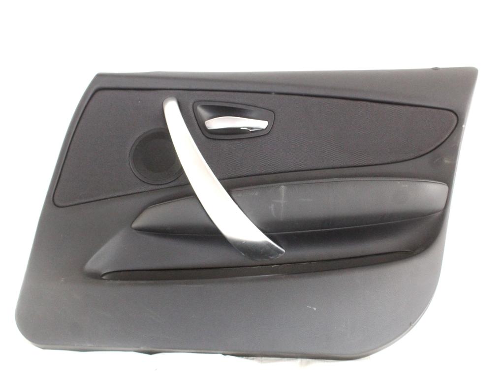 51417224346 PANNELLO INTERNO PORTA ANTERIORE DESTRA IN PELLE BMW SERIE 1 120D E87 2.0 D 130KW 6M 5P (2011) RICAMBIO USATO