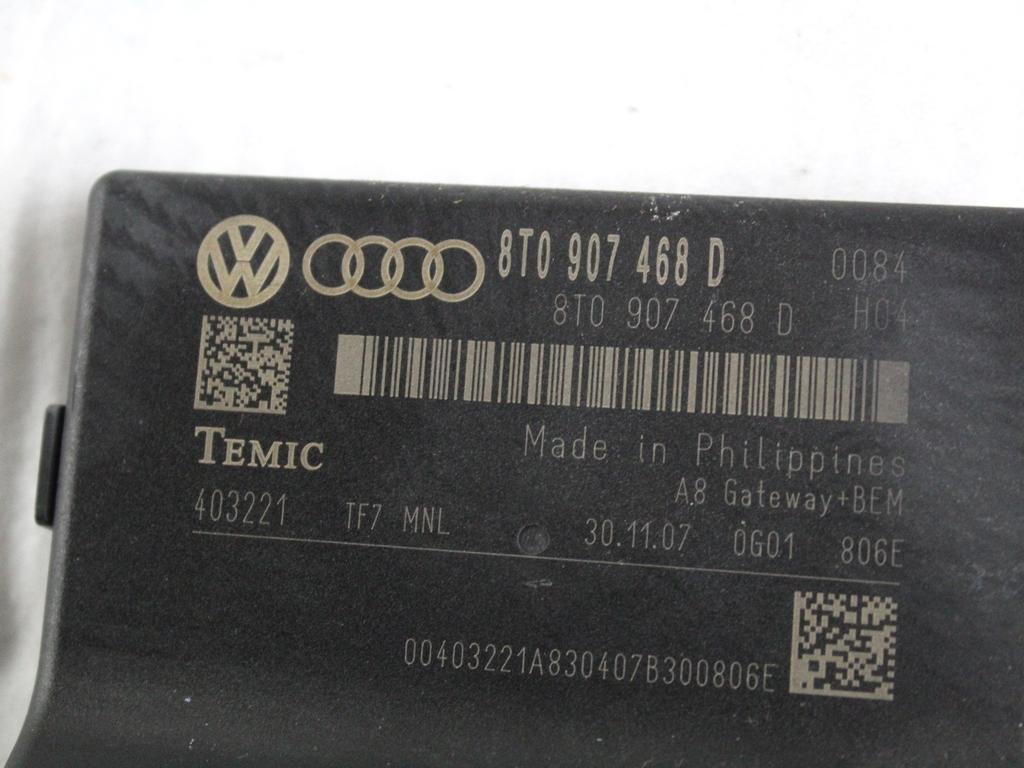 8T0907468D CENTRALINA GATEWAY AUDI A4 8K2 2.0 D 105KW 6M 4P (2008) RICAMBIO USATO