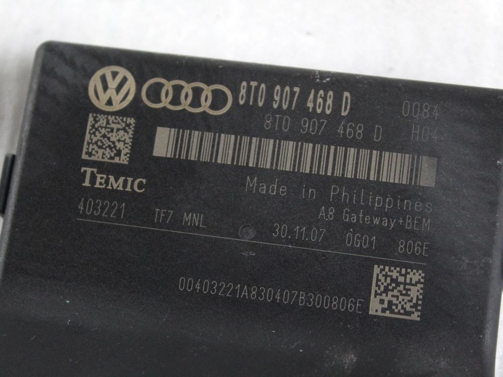 8T0907468D CENTRALINA GATEWAY AUDI A4 8K2 2.0 D 105KW 6M 4P (2008) RICAMBIO USATO