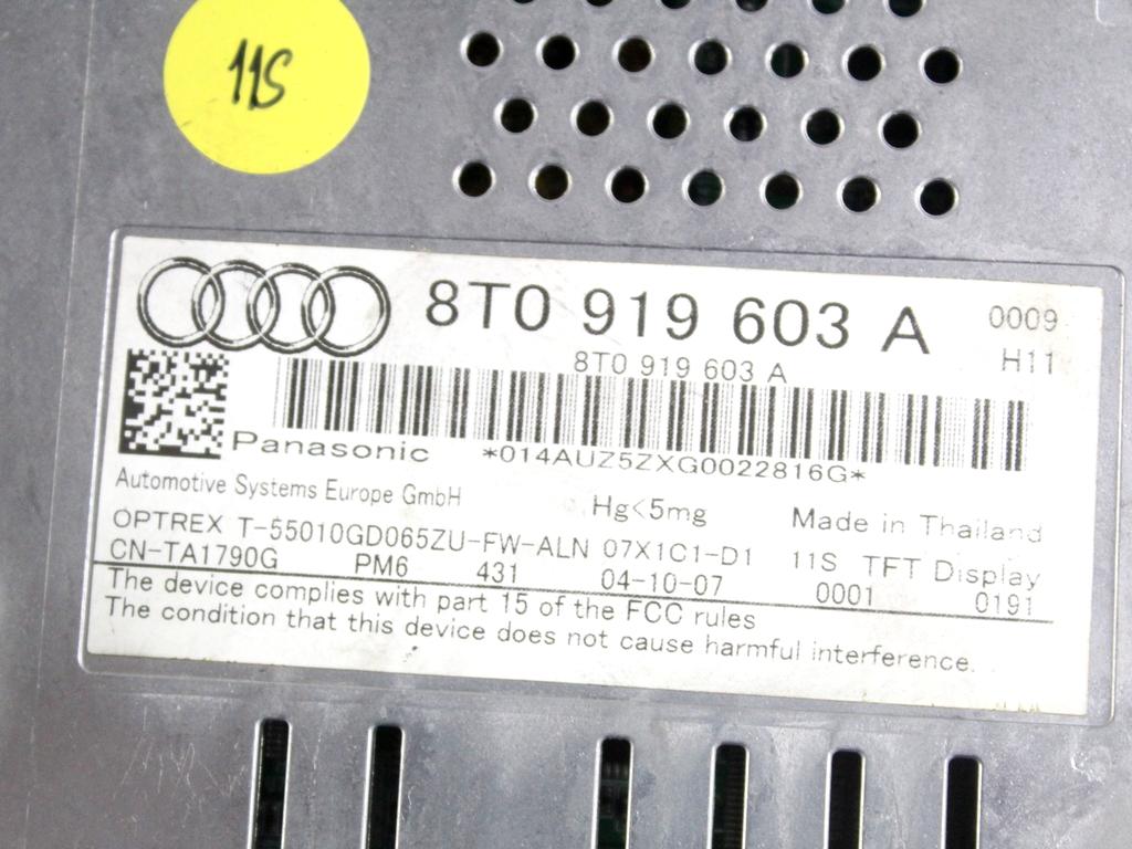 8T0919603A DISPLAY SISTEMA MULTIMEDIALE AUDI A4 8K2 2.0 D 105KW 6M 4P (2008) RICAMBIO USATO
