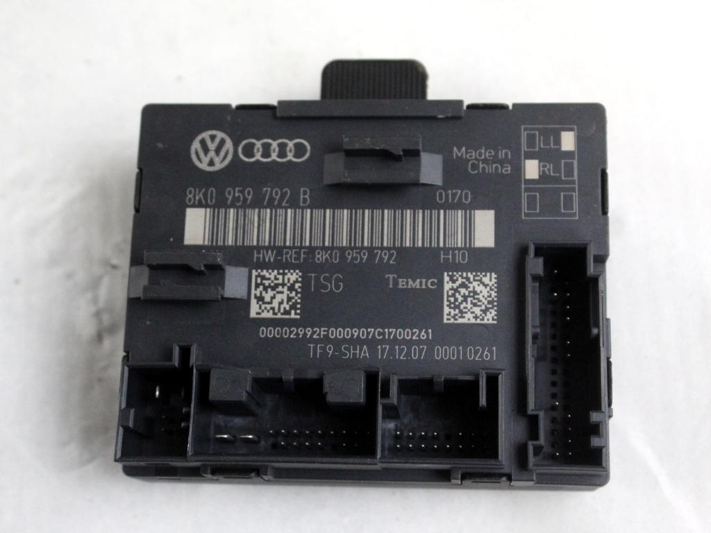 8K0959792B CENTRALINA PORTA ANTERIORE DESTRA AUDI A4 8K2 2.0 D 105KW 6M 4P (2008) RICAMBIO USATO
