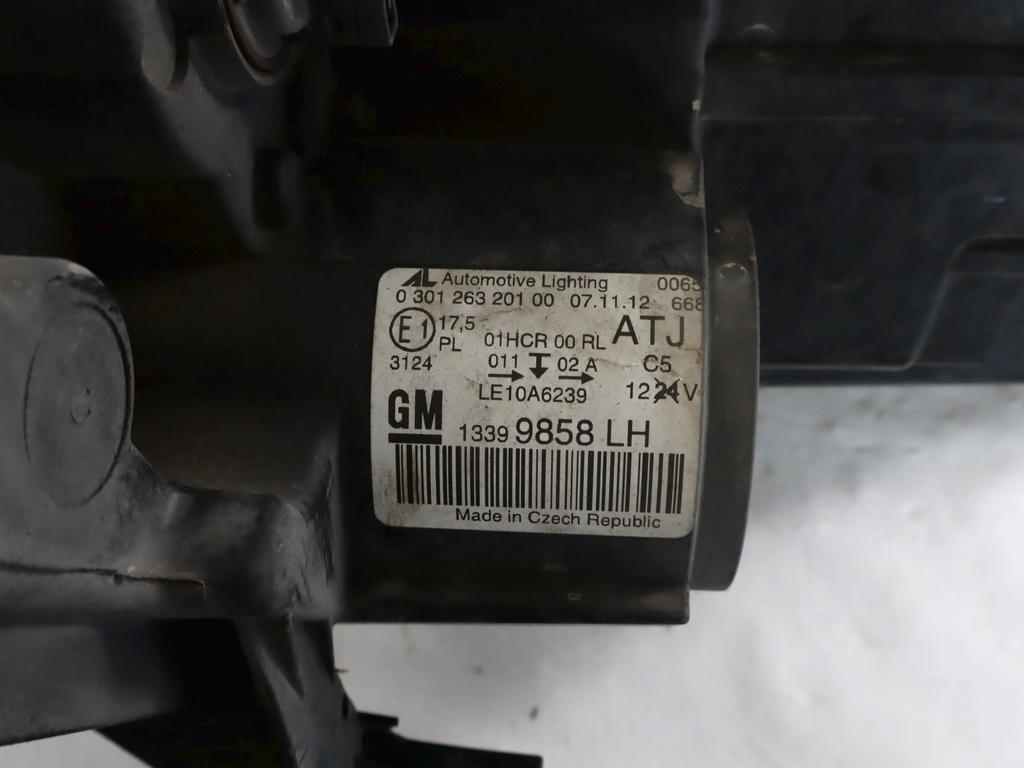 13399858 FARO FANALE ANTERIORE SINISTRO OPEL ZAFIRA C TOURER 1.6 M 110KW 6M 5P (2013) RICAMBIO USATO
