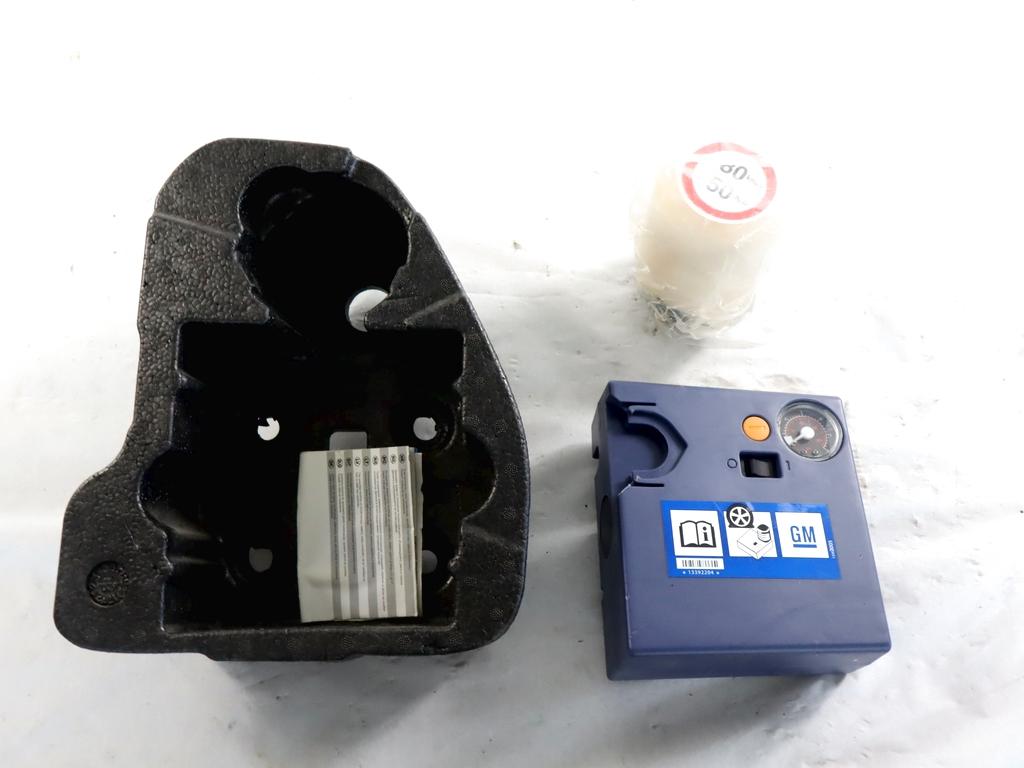 13392204 KIT COMPRESSORE GONFIAGGIO PNEUMATICI OPEL ZAFIRA C TOURER 1.6 M 110KW 6M 5P (2013) RICAMBIO USATO