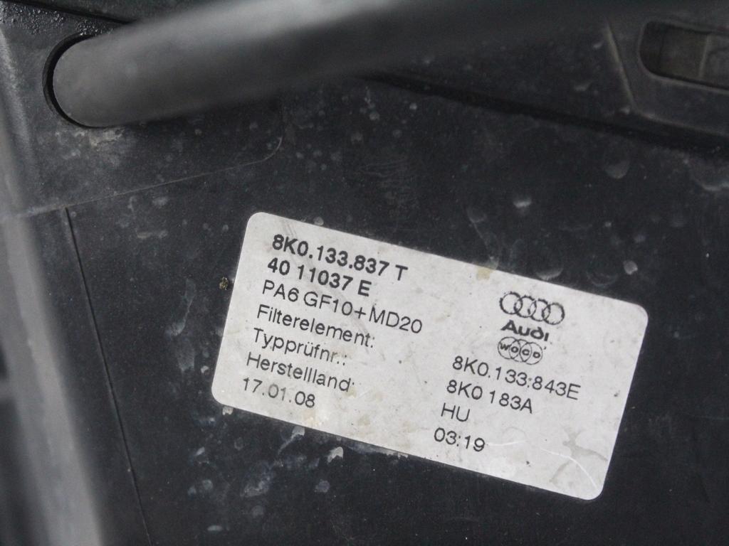 8K0133837T SCATOLA FILTRO ARIA AUDI A4 8K2 2.0 D 105KW 6M 4P (2008) RICAMBIO USATO