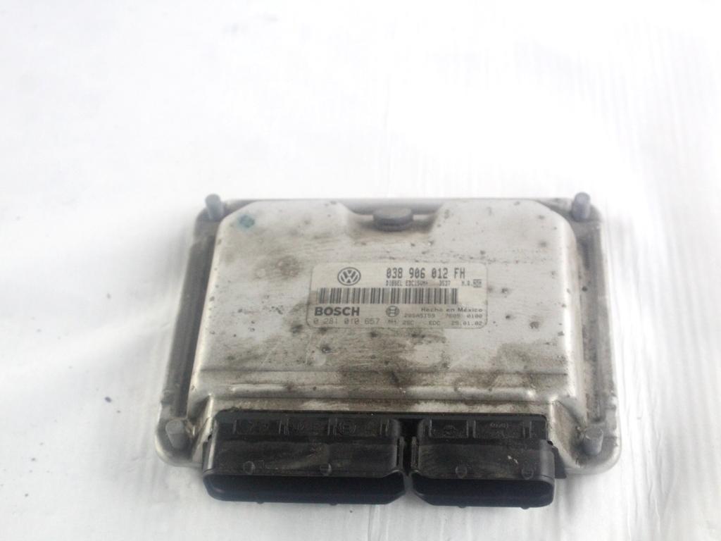 038906012FH CENTRALINA INIEZIONE MOTORE VOLKSWAGEN NEW BEETLE 1.9 D 66KW 5M 3P (2002) RICAMBIO USATO 