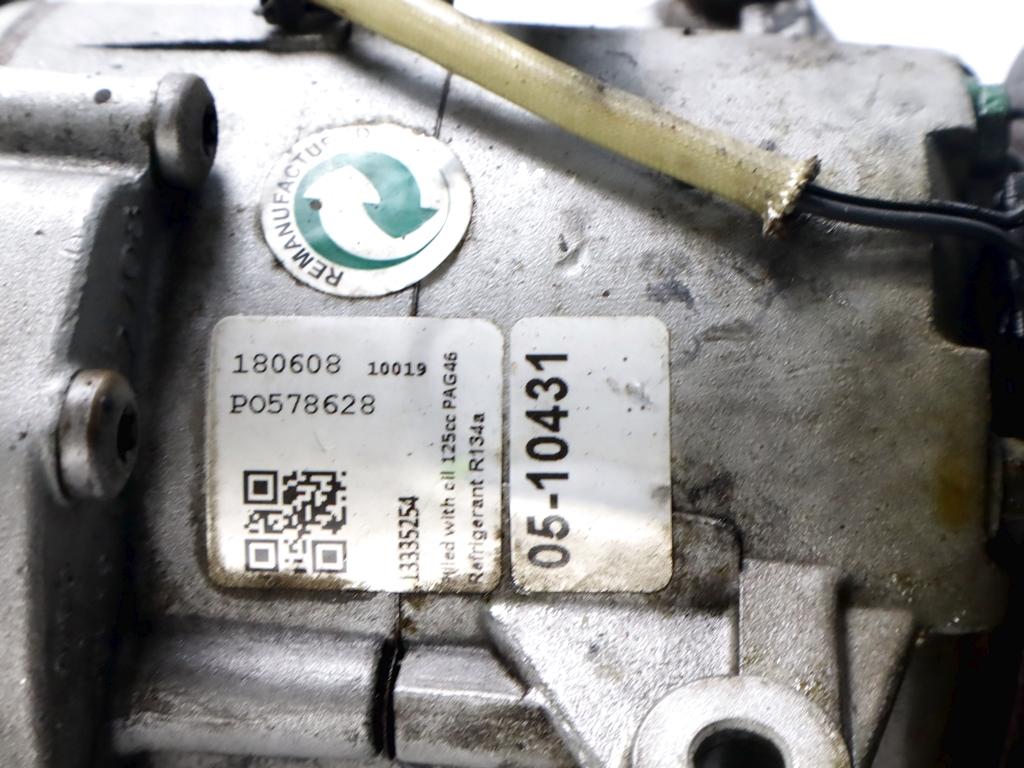 13335254 COMPRESSORE CLIMATIZZATORE CLIMA A/C OPEL ZAFIRA C TOURER 1.6 M 110KW 6M 5P (2013) RICAMBIO USATO