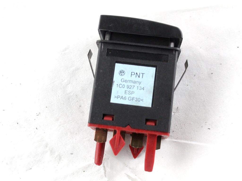1C0927134 COMANDO INTERRUTTORE ESP CONTROLLO DI STABILITÀ OFF VOLKSWAGEN NEW BEETLE 1.9 D 66KW 5M 3P (2002) RICAMBIO USATO