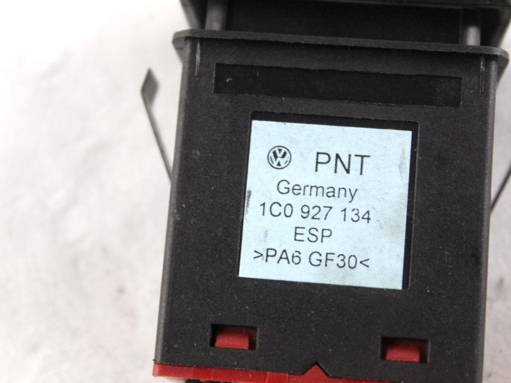 1C0927134 COMANDO INTERRUTTORE ESP CONTROLLO DI STABILITÀ OFF VOLKSWAGEN NEW BEETLE 1.9 D 66KW 5M 3P (2002) RICAMBIO USATO