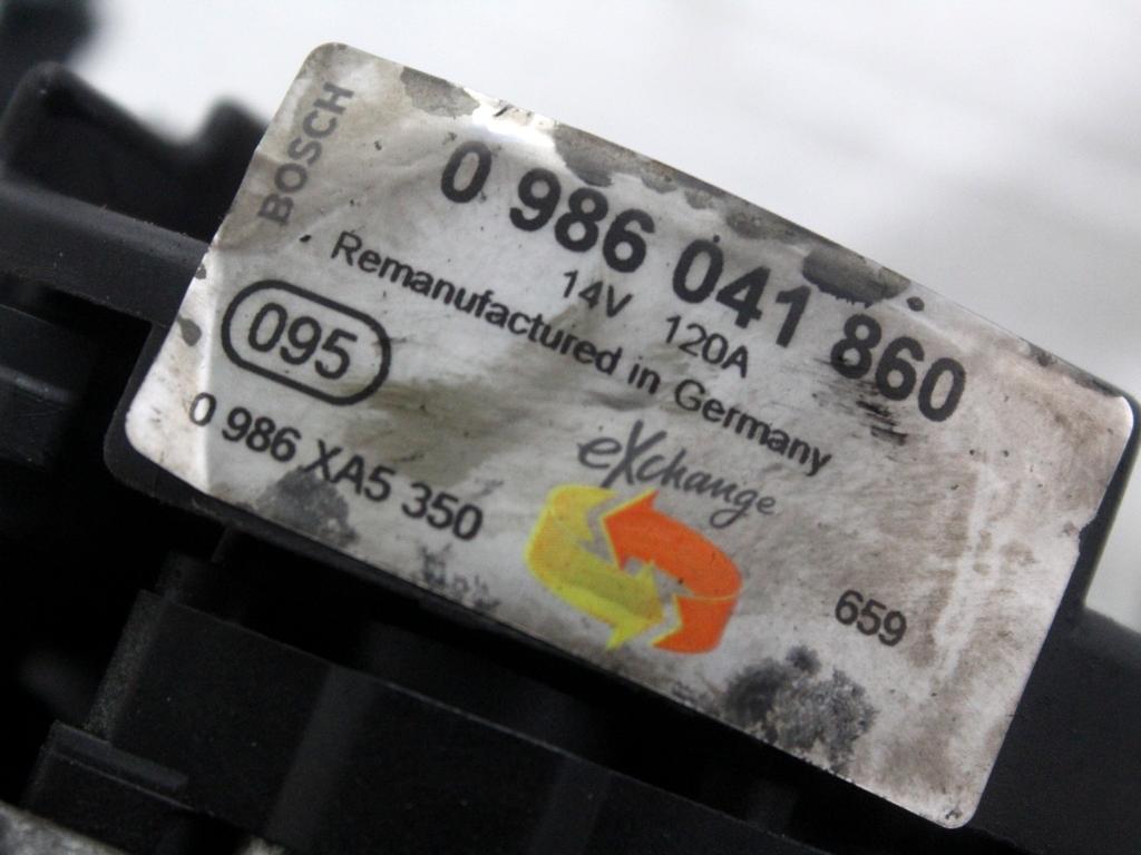038903018QX ALTERNATORE VOLKSWAGEN NEW BEETLE 1.9 D 66KW 5M 3P (2002) RICAMBIO USATO 0986041860