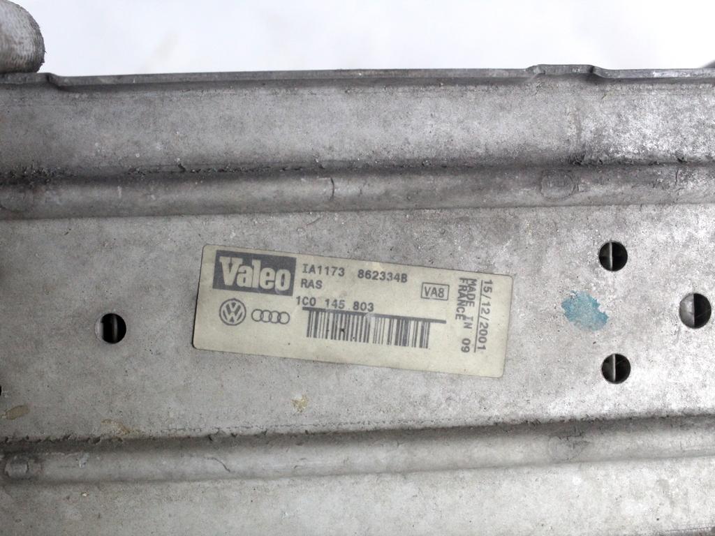 1C0145803 RADIATORE INTERCOOLER SCAMBIATORE ARIA/ARIA VOLKSWAGEN NEW BEETLE 1.9 D 66KW 5M 3P (2002) RICAMBIO USATO