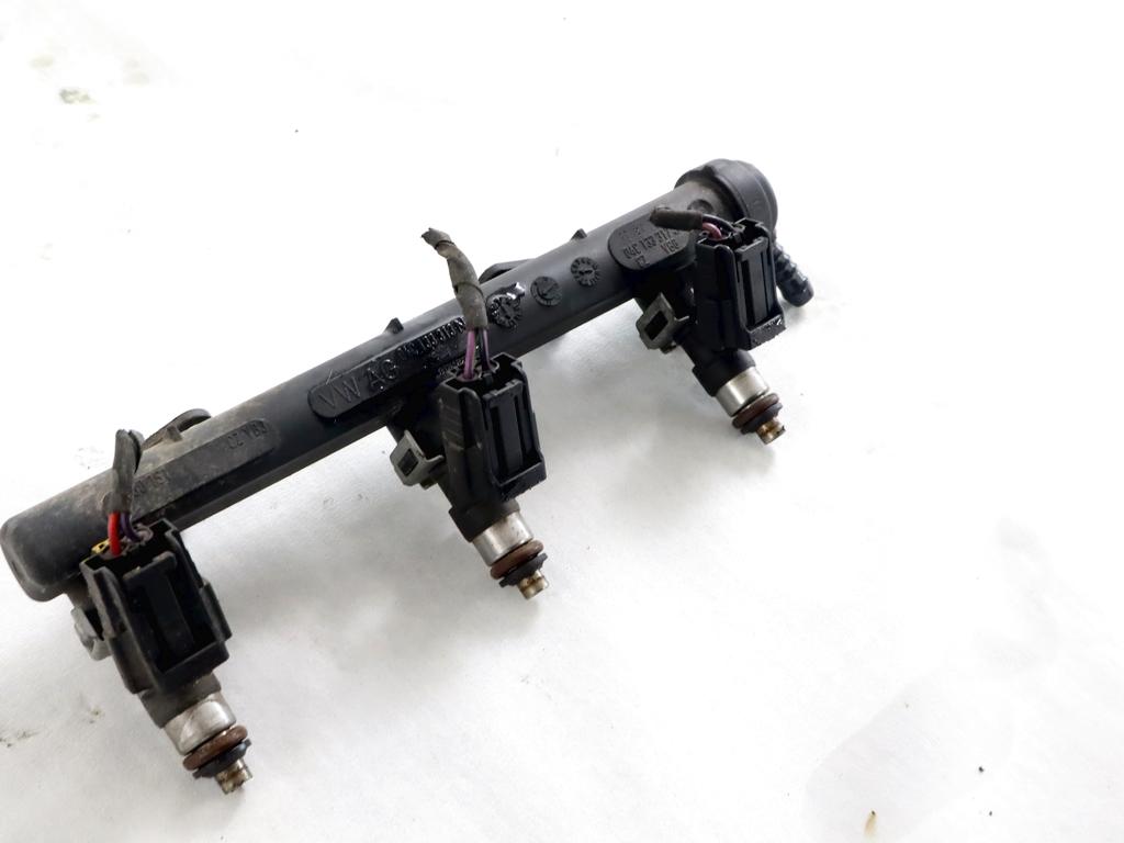 04C133313N TUBO INIEZIONE E SERIE INIETTORI BENZINA VOLKSWAGEN UP 1.0 M 50KW 5M 5P (2013) RICAMBIO USATO 04C906031D