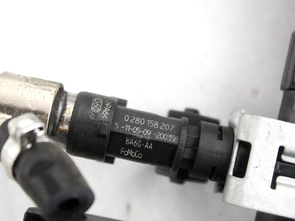 8A6G-9H487-AA TUBO INIEZIONE CON SERIE INIETTORI BENZINA FORD FIESTA 1.4 G 71KW 5M 3P (2009) RICAMBIO USATO 
