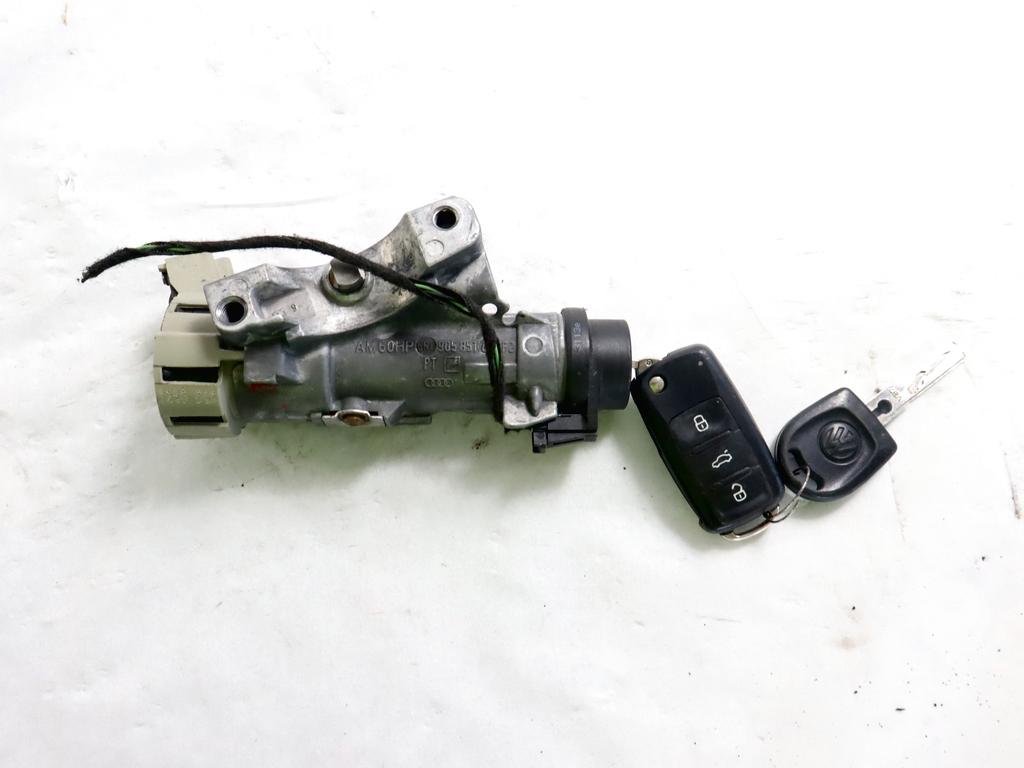 6R0905851B BLOCCHETTO ACCENSIONE AVVIAMENTO CON CHIAVE E SERRATURE VOLKSWAGEN UP 1.0 M 50KW 5M 5P (2013) RICAMBIO USATO