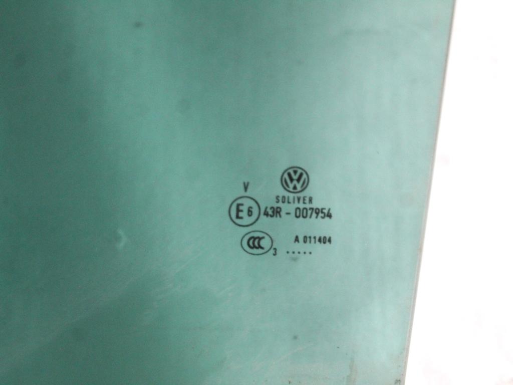 3AF845025A VETRO SCENDENTE PORTA POSTERIORE SINISTRA OSCURATO VOLKSWAGEN PASSAT SW 1.4 M 110KW AUT 5P (2013) RICAMBIO USATO