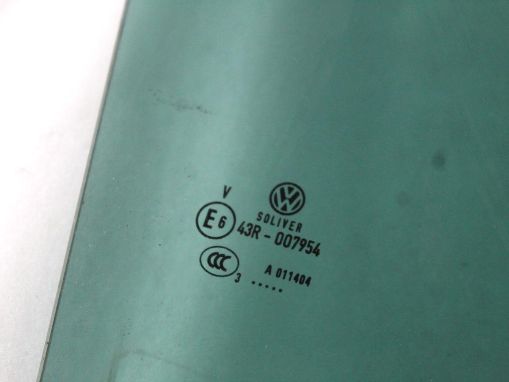 3AF845026A VETRO SCENDENTE PORTA POSTERIORE DESTRA OSCURATO VOLKSWAGEN PASSAT SW 1.4 M 110KW AUT 5P (2013) RICAMBIO USATO