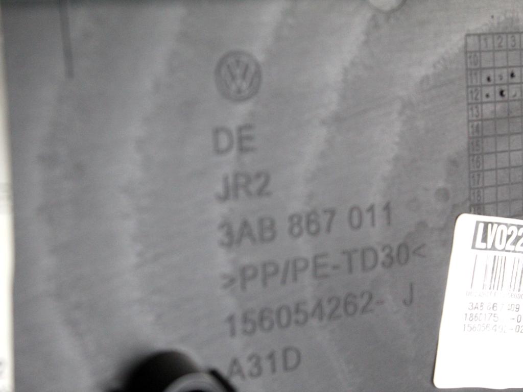3AB867011HOJW PANNELLO INTERNO PORTA ANTERIORE SINISTRA CON RIVESTIMENTO IN PELLE VOLKSWAGEN PASSAT SW 1.4 M 110KW AUT 5P (2013) RICAMBIO USATO