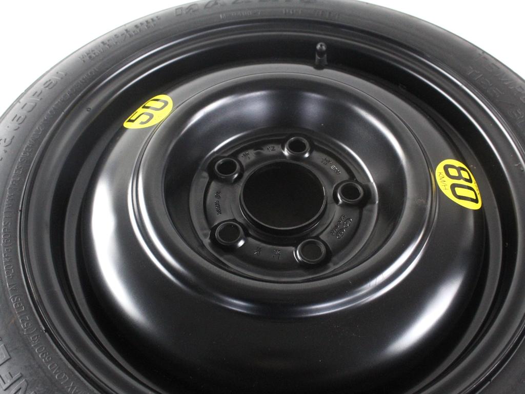 52910-1H900 RUOTINO DI SCORTA MAXXIS T125/80 D15 95M HYUNDAI IX20 1.4 B 66KW 5M 5P (2011) RICAMBIO USATO CON CERCHIO IN FERRO DA 15 POLLICI 5 FORI 4TX15 FH ET 30 INTERASSE 5X114.3
