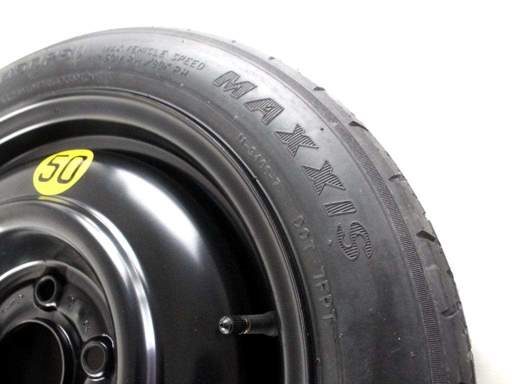 52910-1H900 RUOTINO DI SCORTA MAXXIS T125/80 D15 95M HYUNDAI IX20 1.4 B 66KW 5M 5P (2011) RICAMBIO USATO CON CERCHIO IN FERRO DA 15 POLLICI 5 FORI 4TX15 FH ET 30 INTERASSE 5X114.3