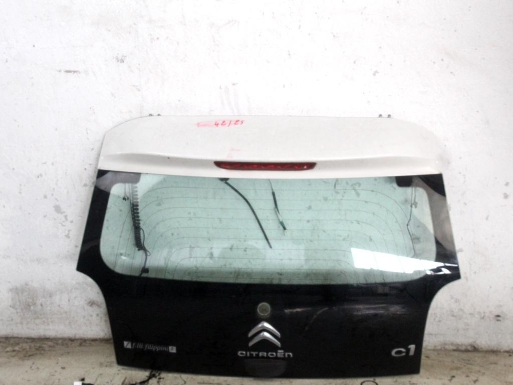 B001129480 PORTELLONE COFANO POSTERIORE BAULE CITROEN C1 1.0 B 51KW 5M 5P (2015) RICAMBIO USATO CON LUNOTTO TERMICO