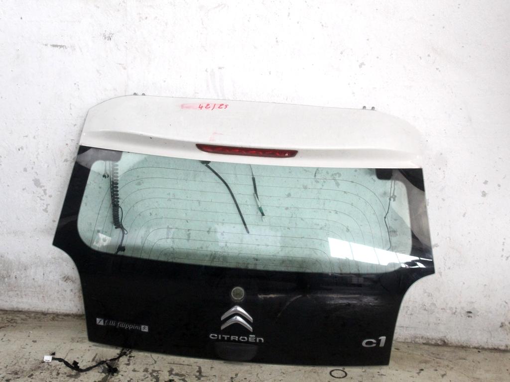 B001129480 PORTELLONE COFANO POSTERIORE BAULE CITROEN C1 1.0 B 51KW 5M 5P (2015) RICAMBIO USATO CON LUNOTTO TERMICO