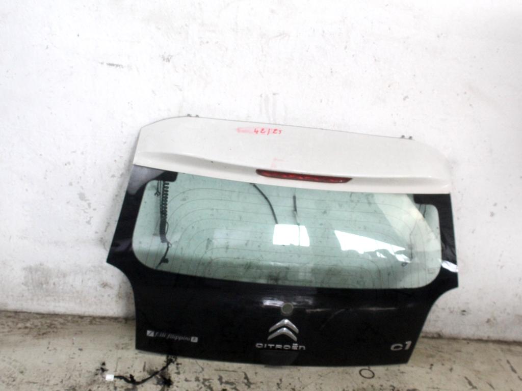 B001129480 PORTELLONE COFANO POSTERIORE BAULE CITROEN C1 1.0 B 51KW 5M 5P (2015) RICAMBIO USATO CON LUNOTTO TERMICO