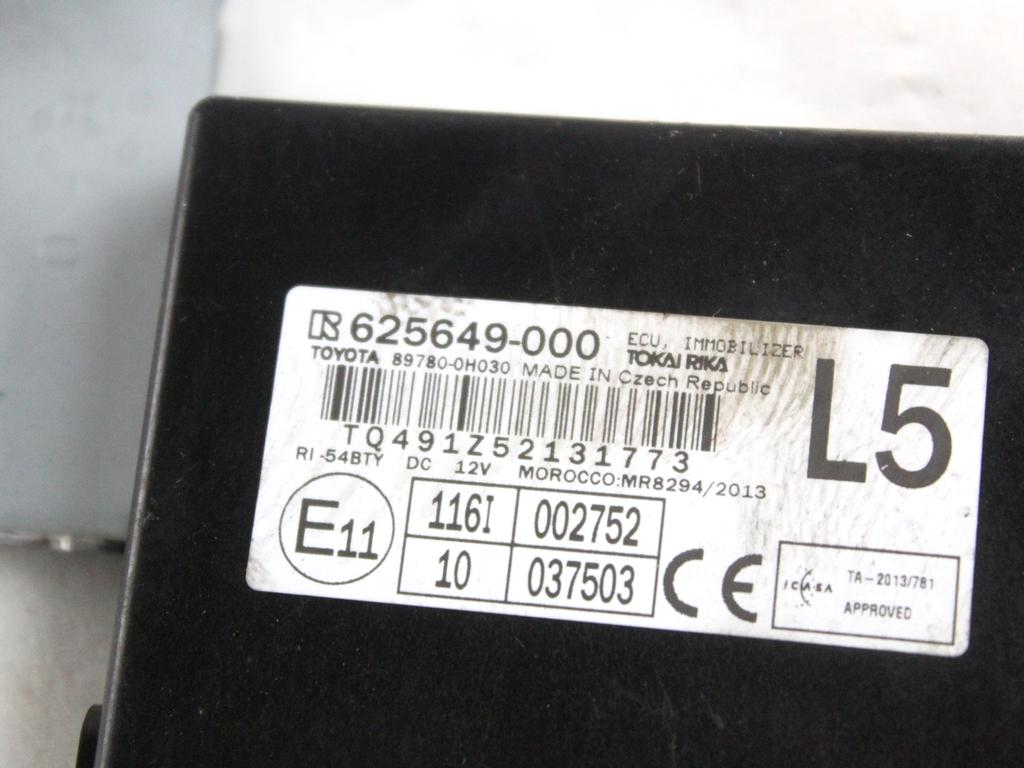 89780-0H030 CENTRALINA IMMOBILIZER CITROEN C1 1.0 B 51KW 5M 5P (2015) RICAMBIO USATO