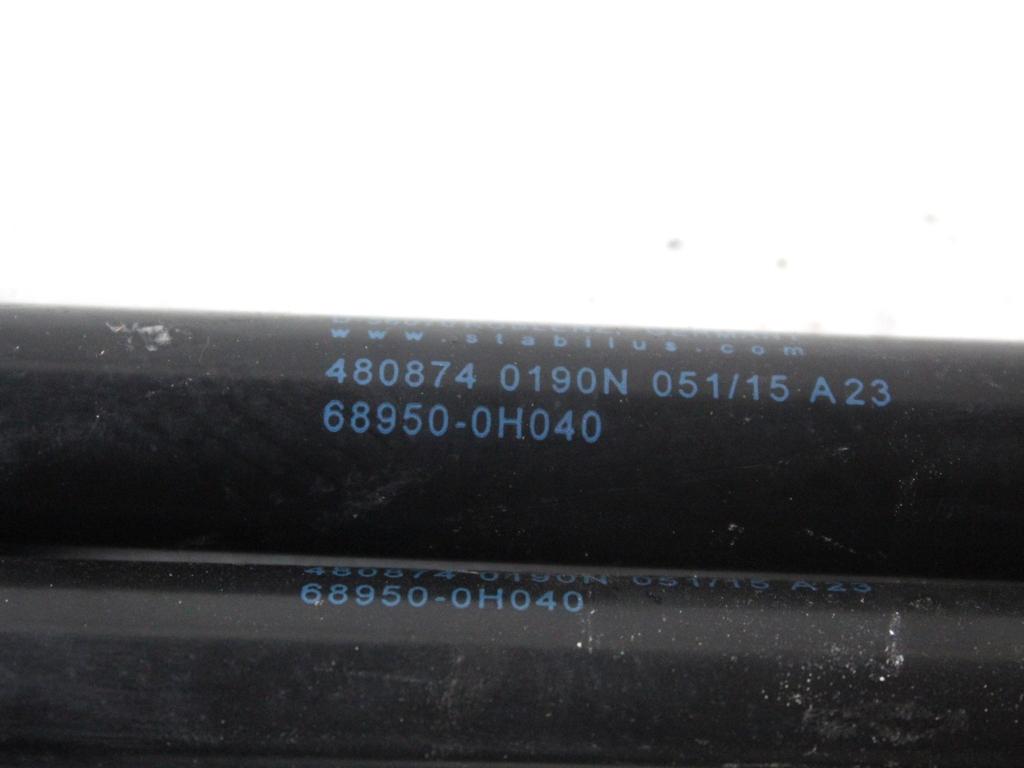 68950-0H040 COPPIA PISTONCINI ASTE AMMORTIZZANTI PORTELLONE COFANO POSTERIORE BAULE CITROEN C1 1.0 B 51KW 5M 5P (2015) RICAMBIO USATO