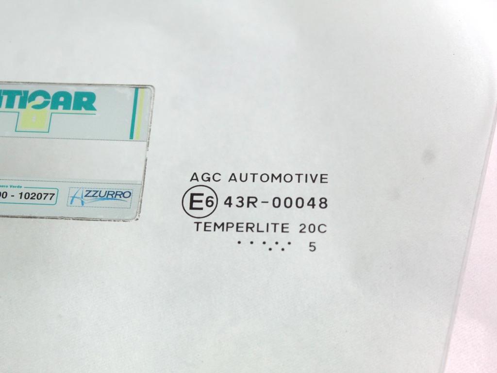 B000825780 VETRO SCENDENTE PORTA ANTERIORE SINISTRA CITROEN C1 1.0 B 51KW 5M 5P (2015) RICAMBIO USATO