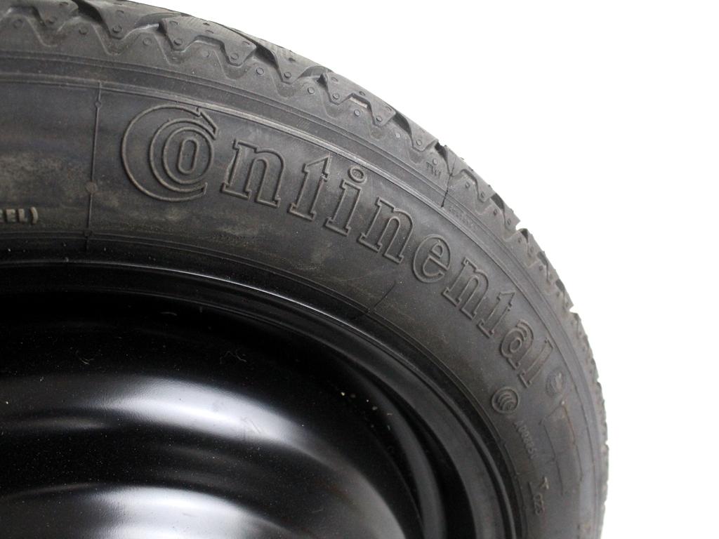 1613187280 RUOTINO DI SCORTA CONTINENTAL T125/70 R15 95M CITROEN C1 1.0 B 51KW 5M 5P (2015) RICAMBIO USATO CON CERCHIO IN FERRO DA 15 POLLICI 4 FORI 4.00BX15FH ET 39 INTERASSE 5X100