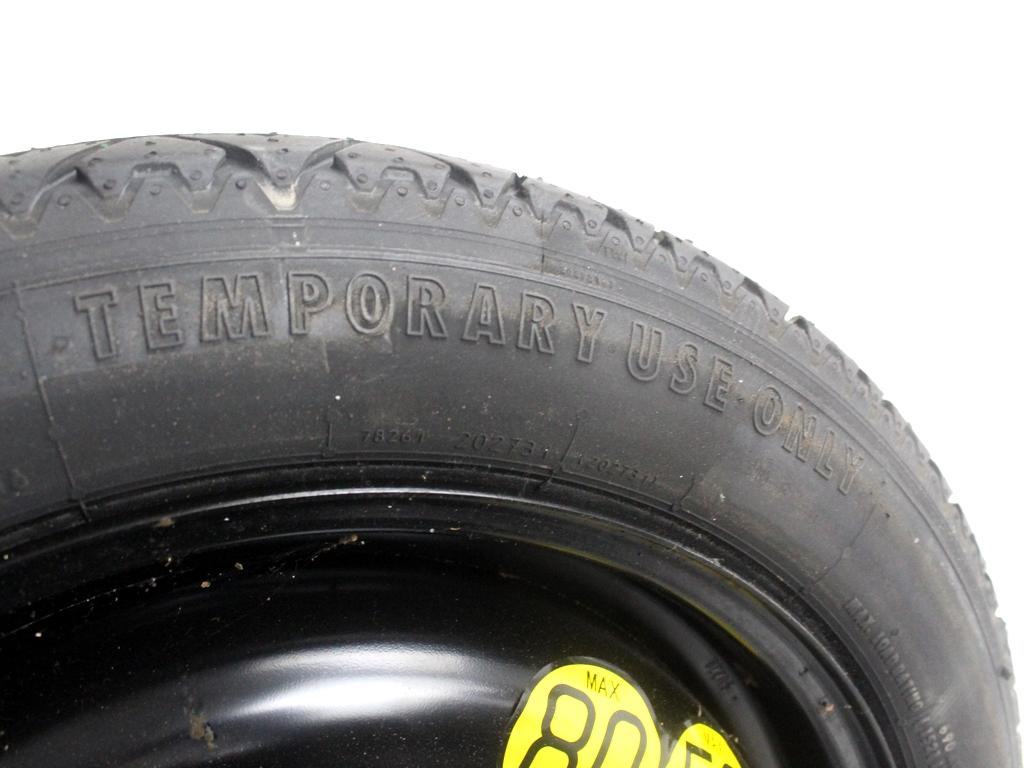 1613187280 RUOTINO DI SCORTA CONTINENTAL T125/70 R15 95M CITROEN C1 1.0 B 51KW 5M 5P (2015) RICAMBIO USATO CON CERCHIO IN FERRO DA 15 POLLICI 4 FORI 4.00BX15FH ET 39 INTERASSE 5X100
