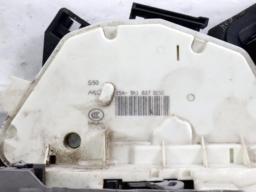 5K1837015E CHIUSURA SERRATURA PORTA ANTERIORE SINISTRA VOLKSWAGEN GOLF 7 1.4 M 81KW 6M 5P (2015) RICAMBIO USATO 