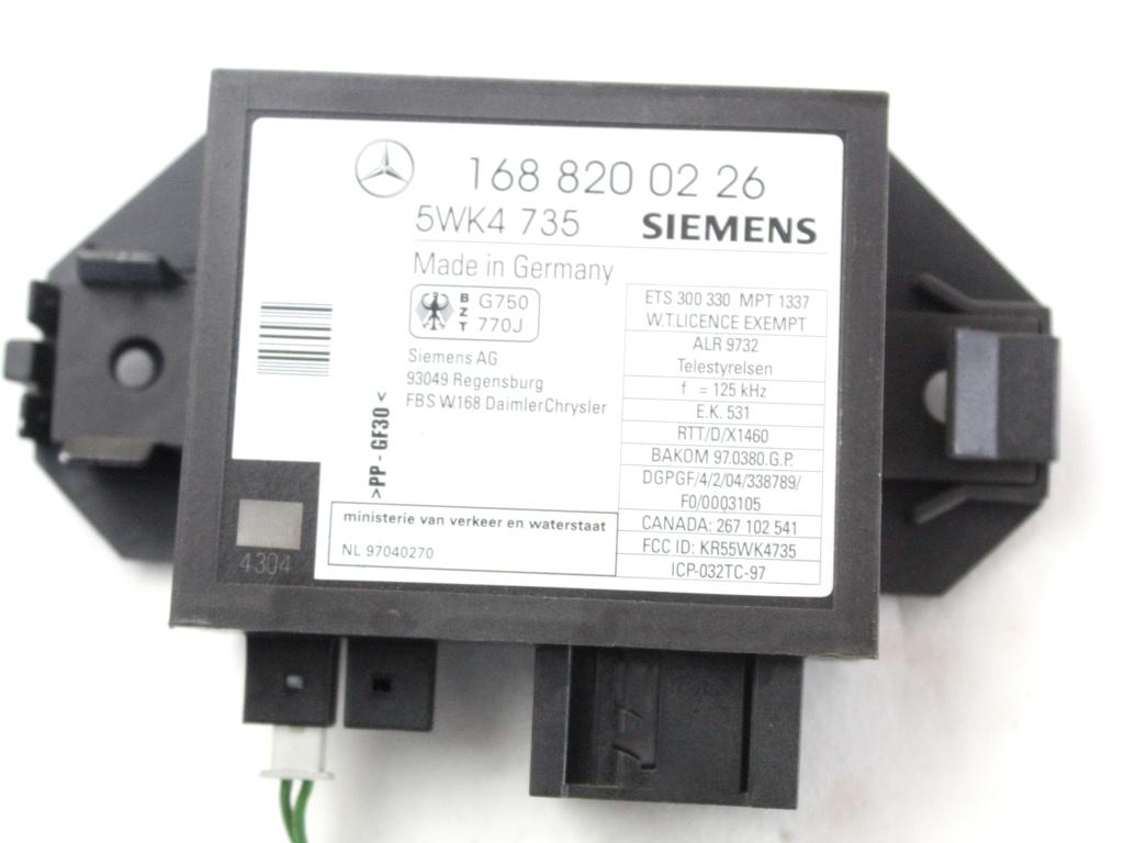 1688200226 CENTRALINA IMMOBILIZER MERCEDES CLASSE A 170 W168 1.7 D 66KW 5M 5P (2000) RICAMBIO USATO 
