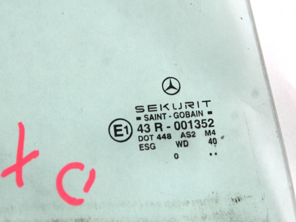 A1687351610 VETRO SCENDENTE PORTA POSTERIORE DESTRA MERCEDES CLASSE A 170 W168 1.7 D 66KW 5M 5P (2000) RICAMBIO USATO