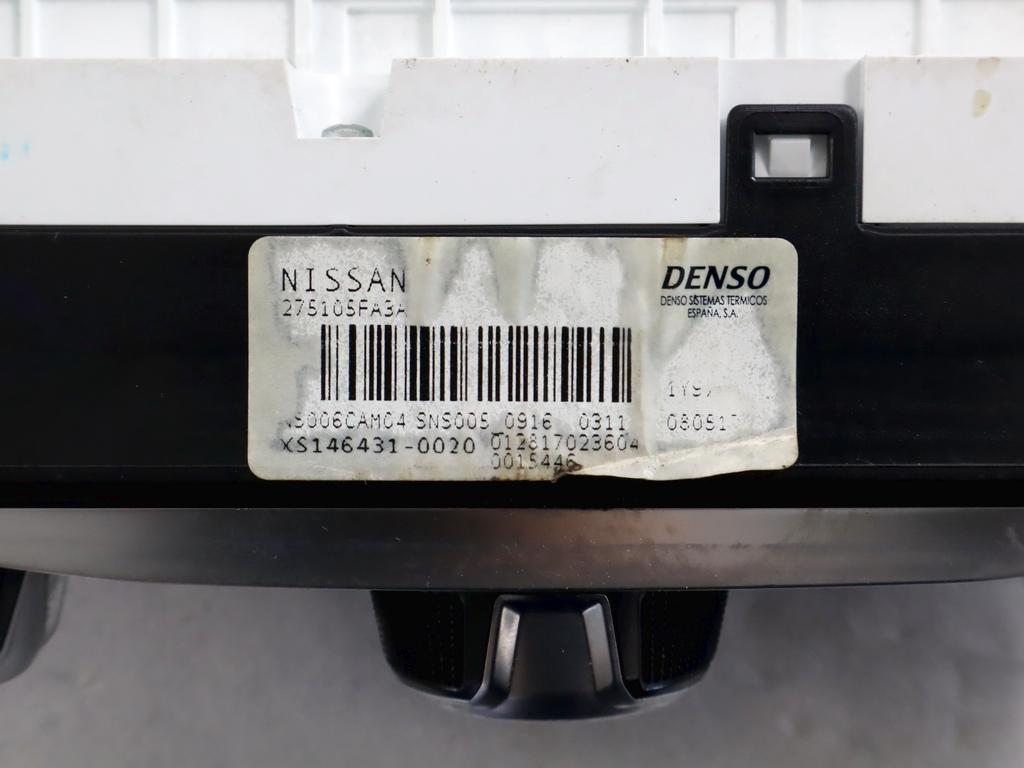 275105FA3A CENTRALINA GRUPPO DI COMANDO CLIMATIZZATORE CLIMA A/C MANUALE NISSAN MICRA 1.0 B 52KW 5M 5P (2017) RICAMBIO USATO 