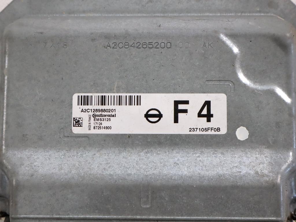 237105FF0B CENTRALINA MOTORE NISSAN MICRA 1.0 B 52KW 5M 5P (2017) RICAMBIO USATO 