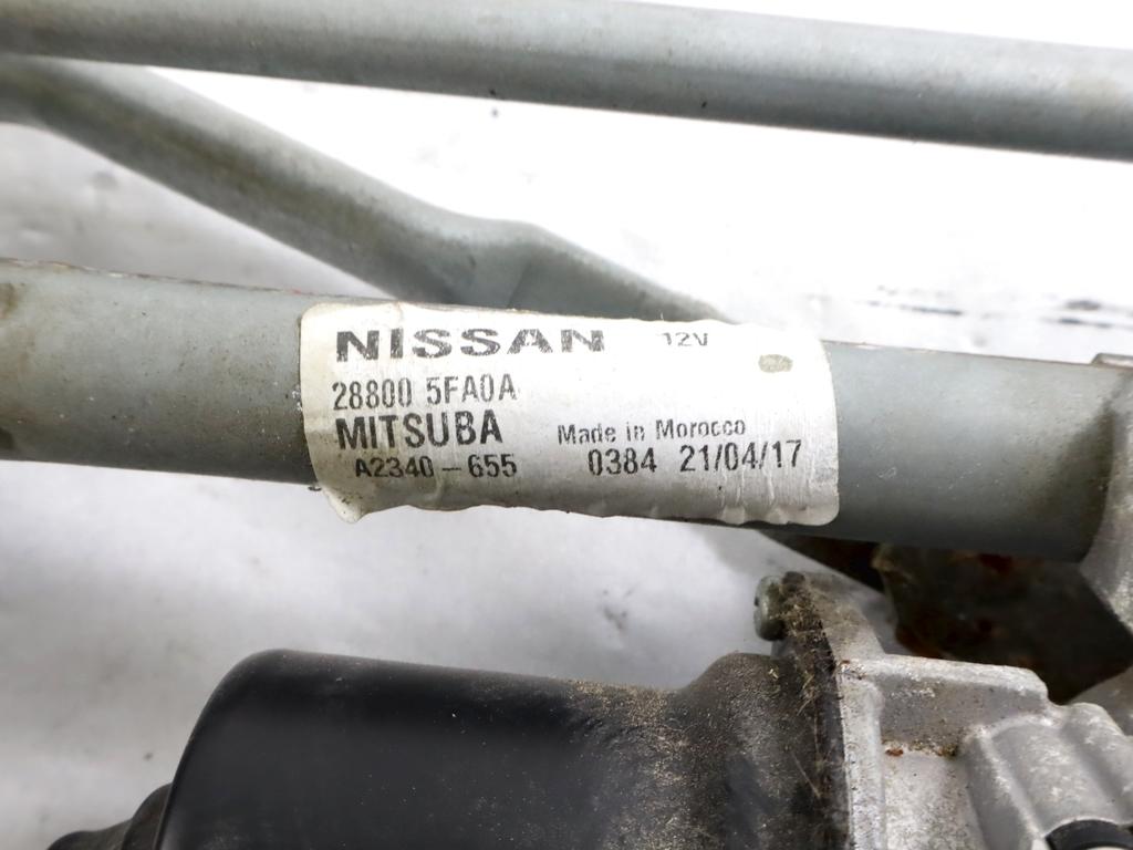 288005FA0A MOTORINO ASTA TERGIPARABREZZA NISSAN MICRA 1.0 B 52KW 5M 5P (2017) RICAMBIO USATO 28800-5FA0A