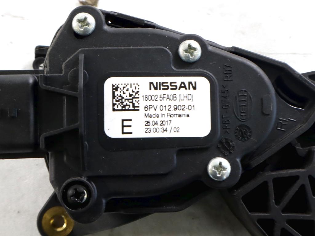 180025FA0B PEDALE ACCELERATORE NISSAN MICRA 1.0 B 52KW 5M 5P (2017) RICAMBIO USATO 