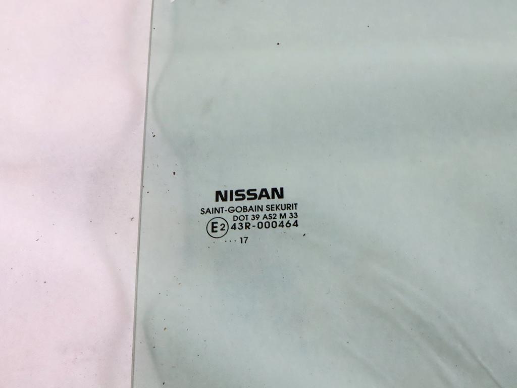 823005FA0A VETRO SCENDENTE PORTA POSTERIORE DESTRA NISSAN MICRA 1.0 B 52KW 5M 5P (2017) RICAMBIO USATO 