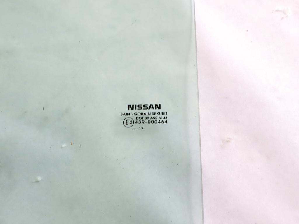 823015FA0A VETRO SCENDENTE PORTA POSTERIORE SINISTRA NISSAN MICRA 1.0 B 52KW 5M 5P (2017) RICAMBIO USATO 
